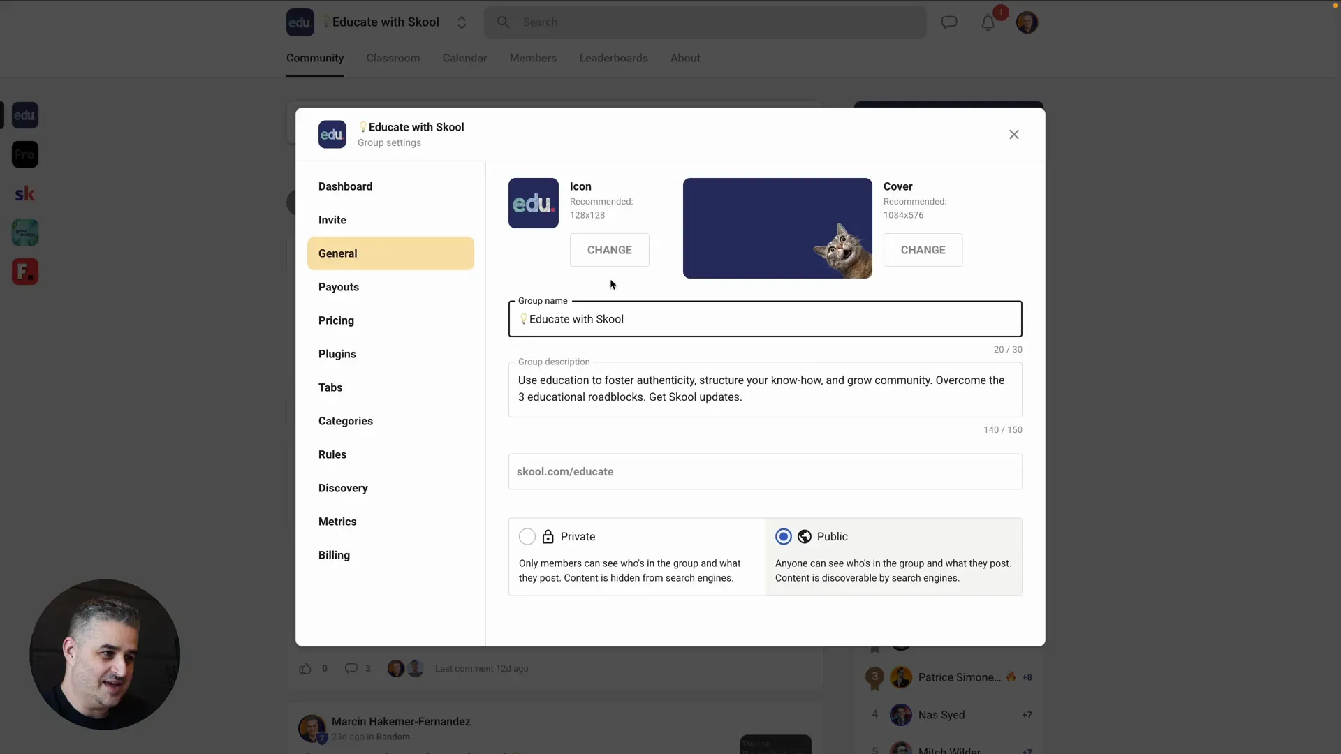 Automatic saving feature in settings