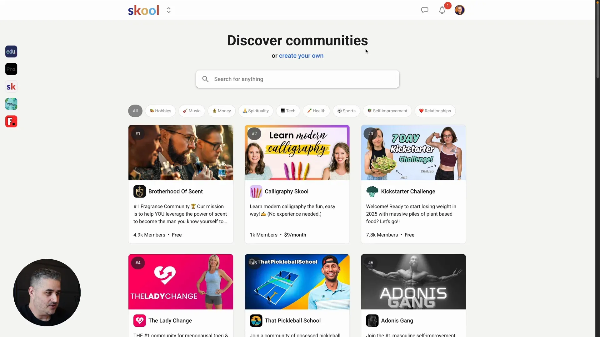 Discovery community feature