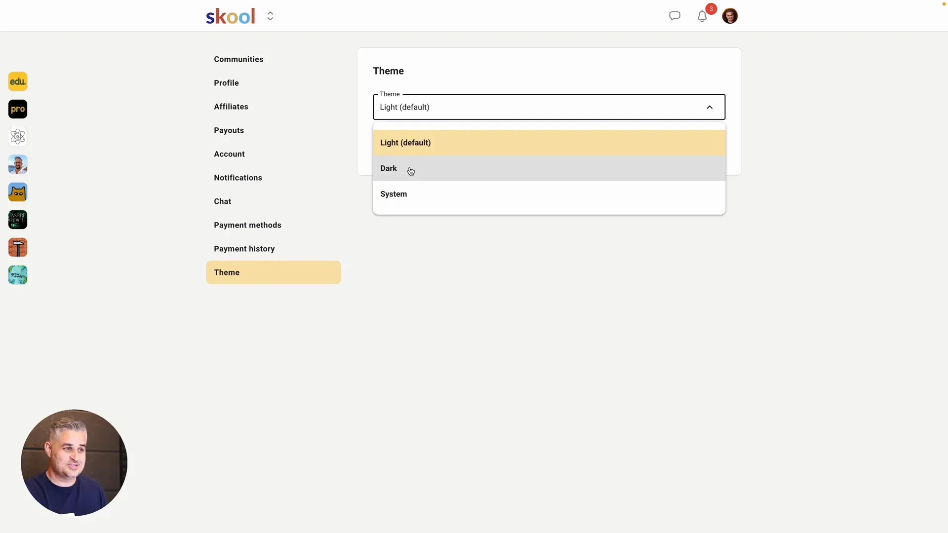 New theme options